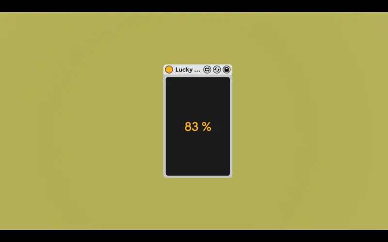 Lucky Notes panel showing a probability percentage