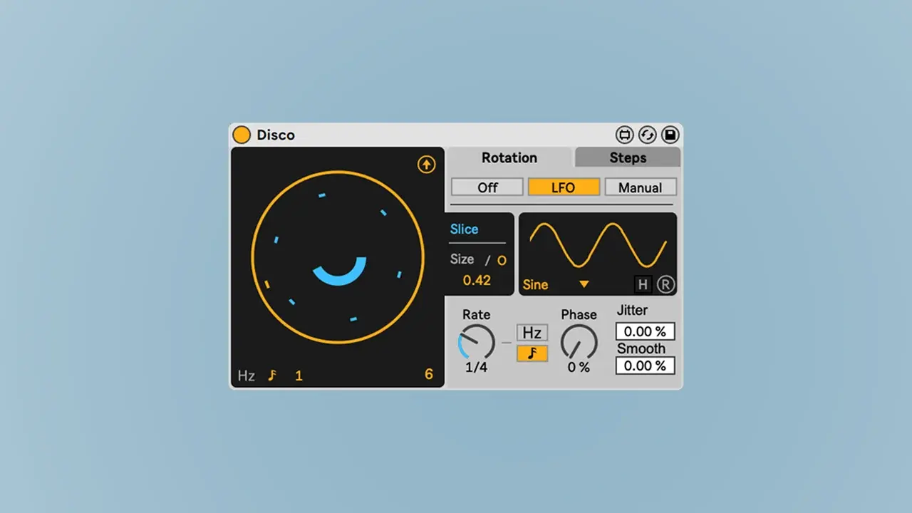 Disco interface with circular delay taps and waveform controls